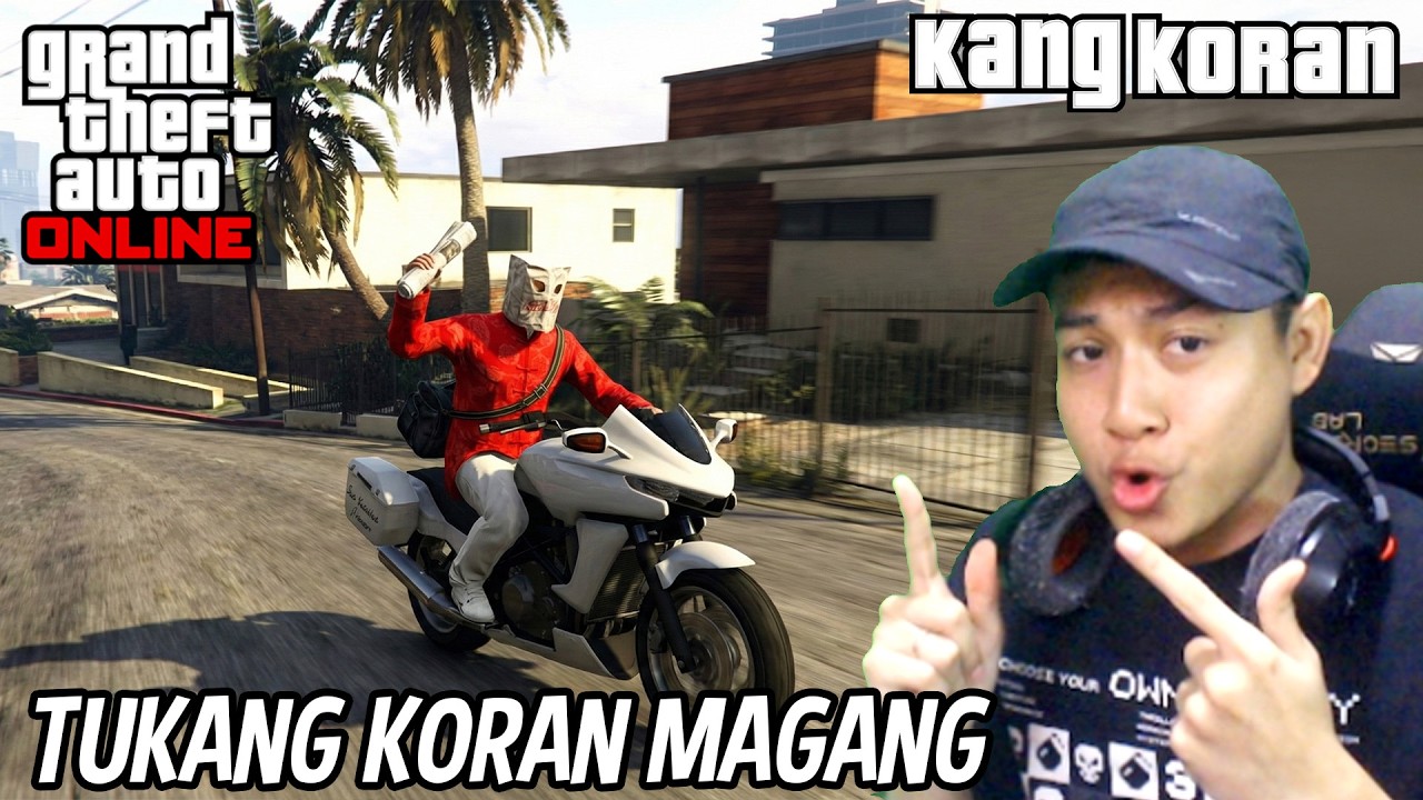 LIHAT SKILL MELEMPAR KORANKU YG GOBLOY | PAPER ROUTE GTA 5 ONLINE DLC