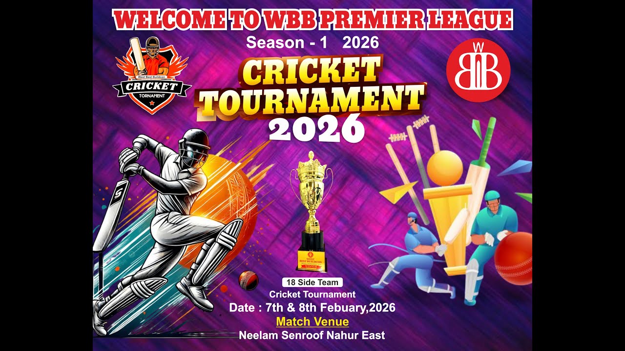 WBB PREMIER LEAGUE S-1 CRICKET TOURNAMENT 2026 Final Day