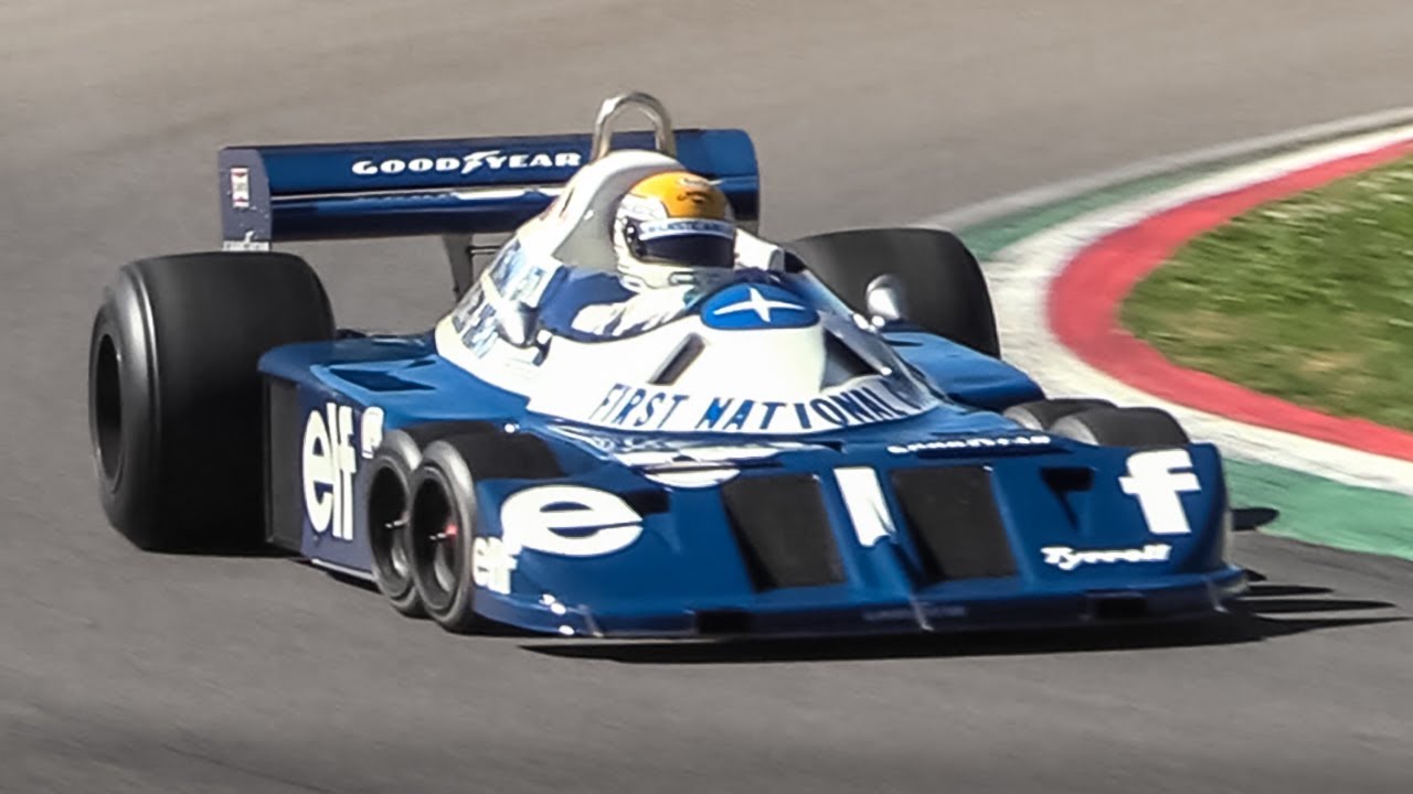 Legendary 6-wheeled 1977 Tyrrell P34B F1 Car at Imola Circuit!