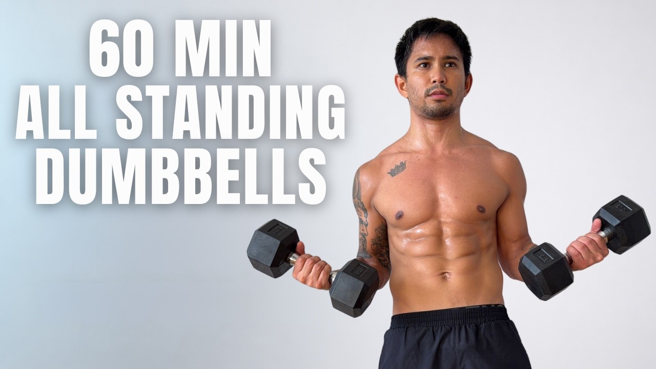 60 MIN Standing Dumbbell Workout 💪 Full Body Strength & Fat Burn (No Repeats)
