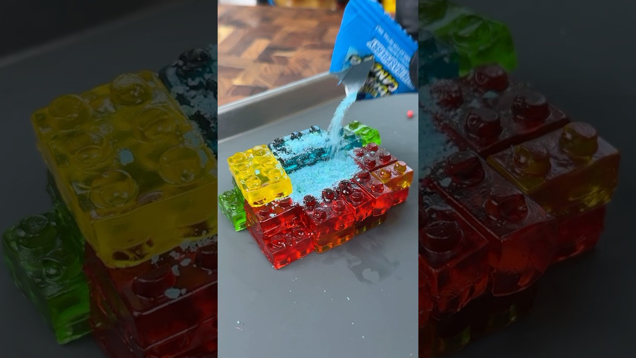 How to Turn LEGOs into Gummies 🍬🧱 Edible LEGO Hack! #musttry #candy #foodhacks #shorts #yum