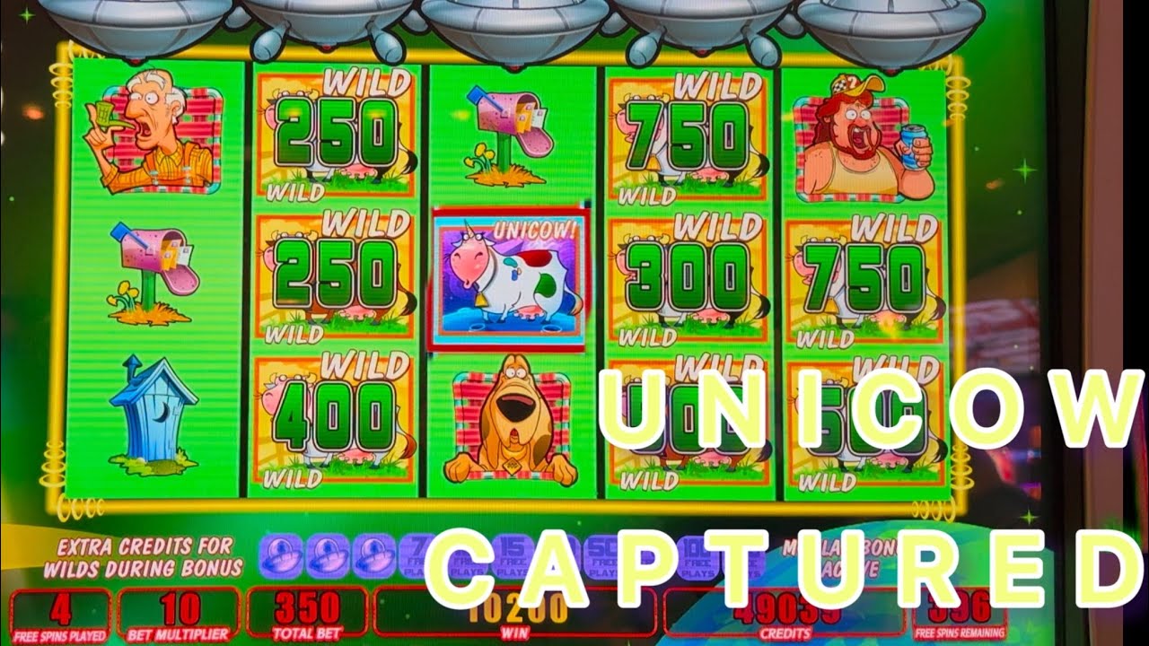 UNICOW AT MAX BET!!!! Invaders Attack from Planet Moolah Slot #palmscasino