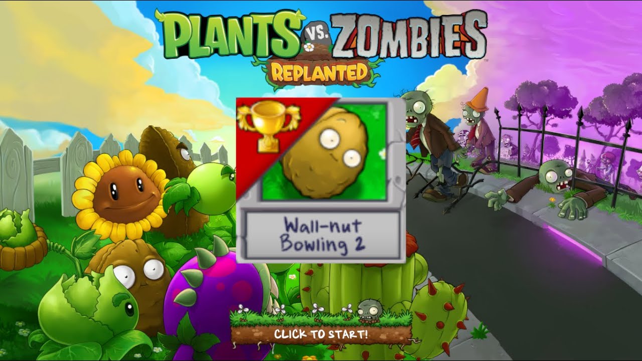 Pvz replanted Wall-nut Bowling 2 minigame