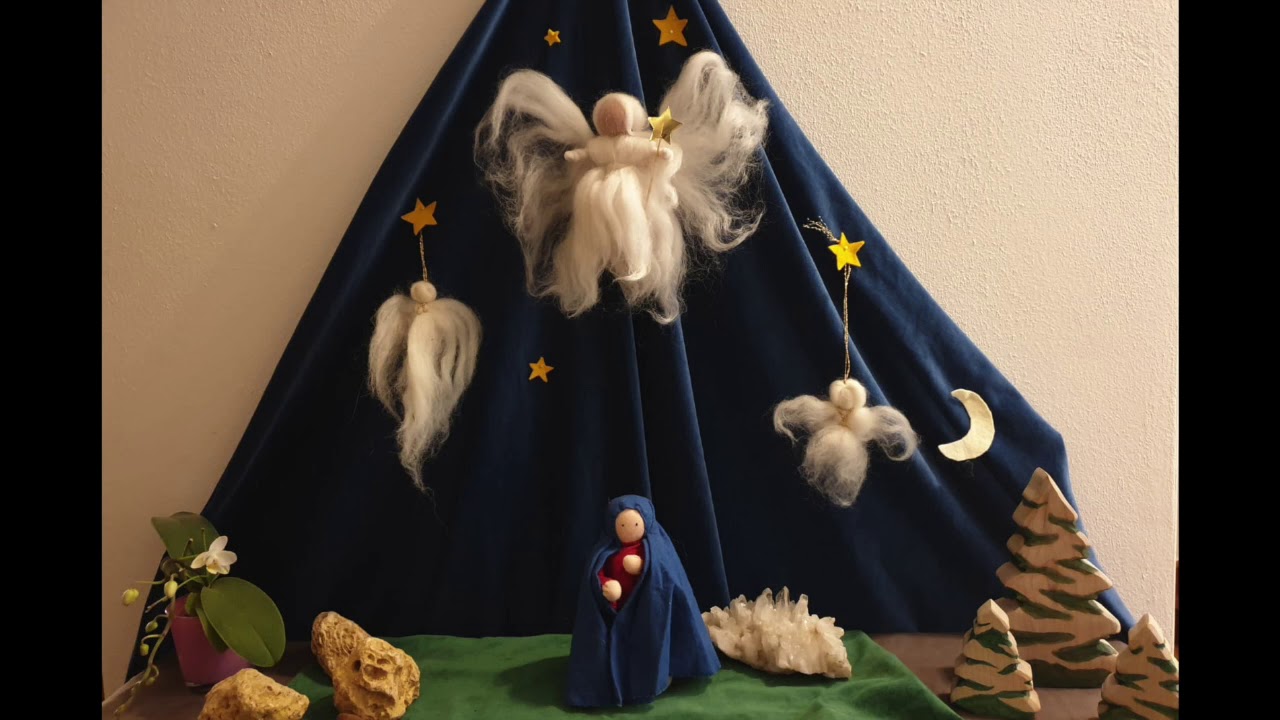 Over sterren, over zonne met lierbegeleiding | Vrije school Advent | Adventstuintje