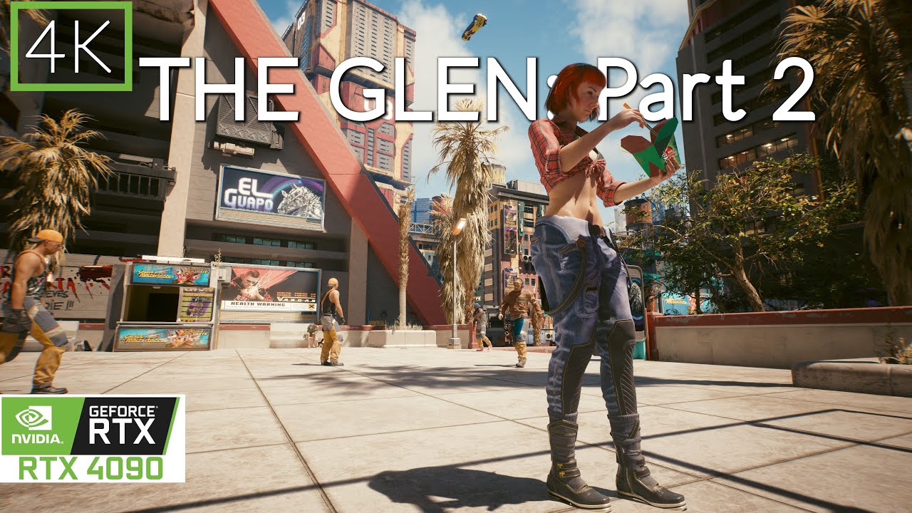 Walking in Cyberpunk 2077: Overdrive Ray Tracing RTX 4090 - The Glen (Part 2)