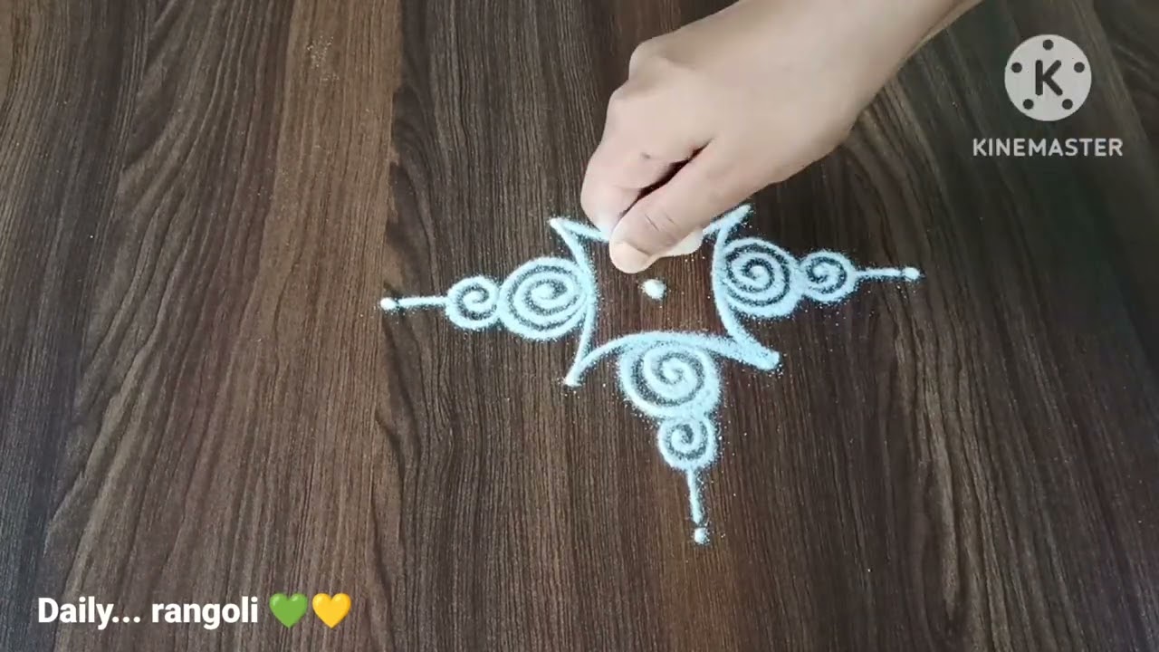 small rangoli design easy / easy small rangoli design / daily small rangoli design ❤️❤️