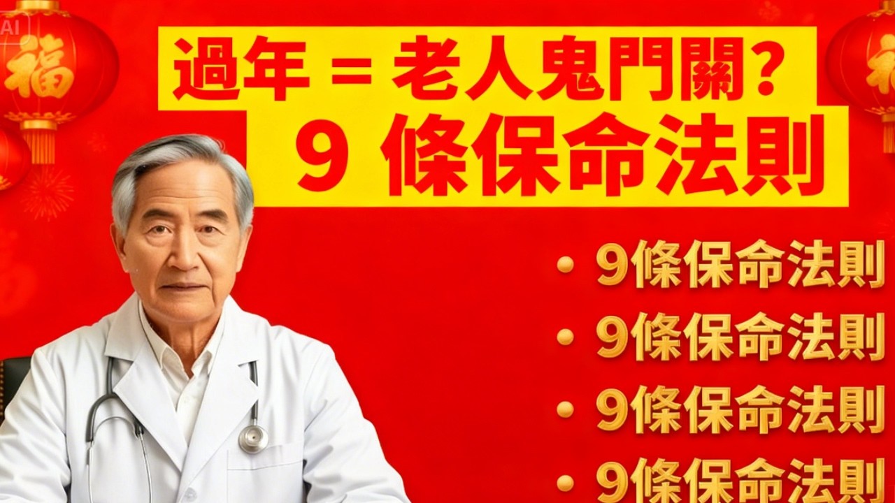 過年停藥圖吉利？這頓飯恐成最後一餐！老人春節保命9大守則，心梗中風不找碴