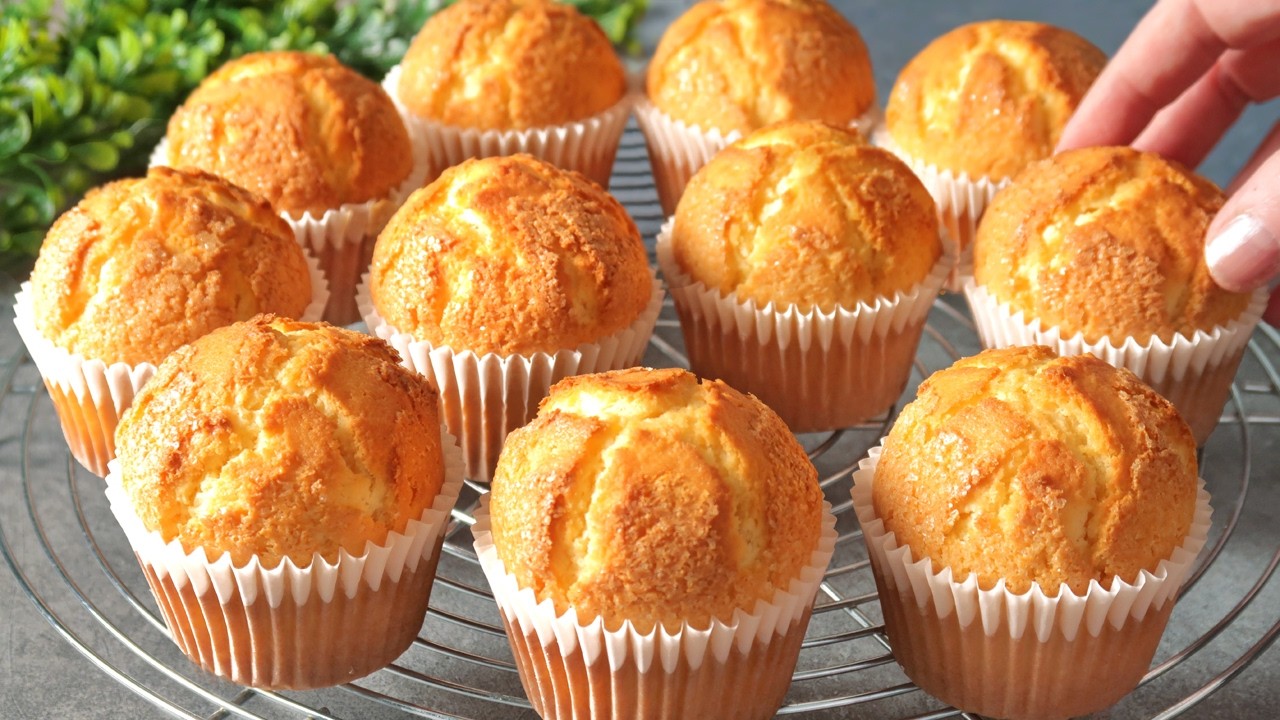 Everything mixed and into the oven! The easiest and most delicious muffin recipe!