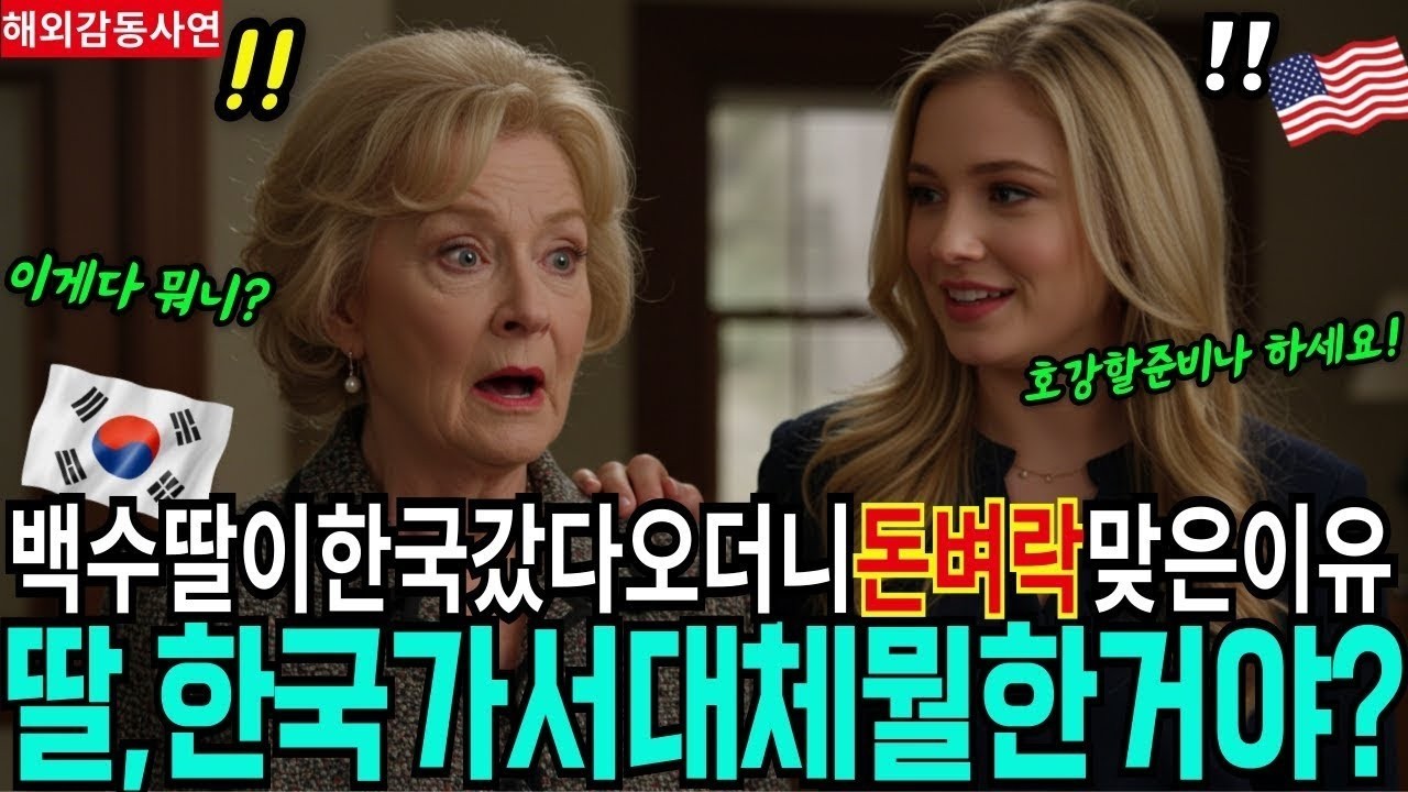 [해외감동사연]집에서 밥만 축내던 백수딸이 한국갔다오더니 돈방석에 앉은이유? 엄마 호강할준비 되셨죠?