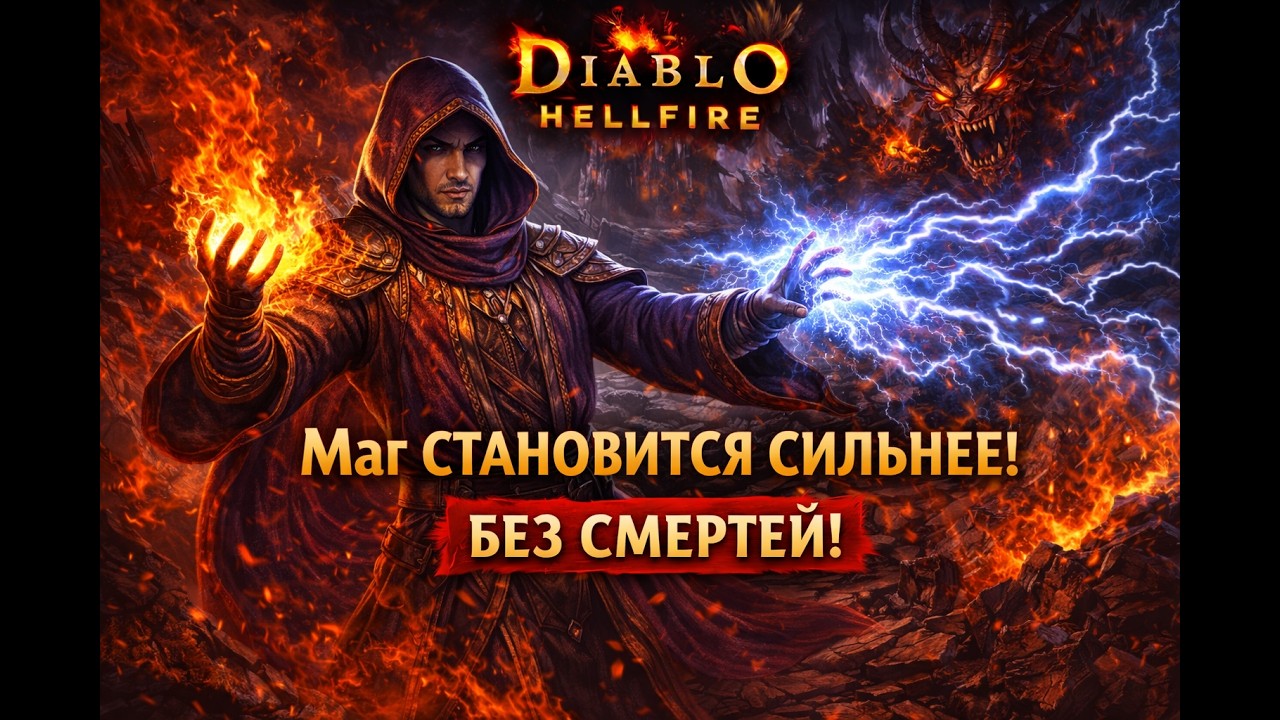 Diablo Hellfire #3 — Sorcerer (Normal)  Маг становится сильнее — Без смертей  (No Deaths).mp4