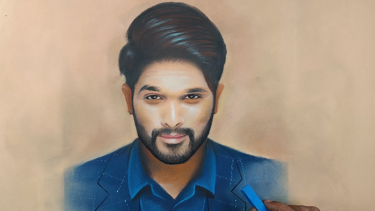 Allu Arjun Soft Pastel Painting | Painting Tutorial For Beginners | How To Draw | Live Art Chennai