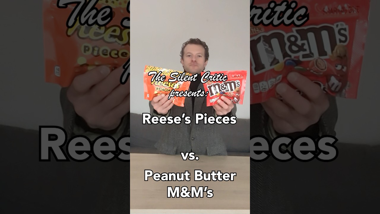 Reese&rsquo;s Pieces vs. Peanut Butter M&M&rsquo;s | Silent Critic Candy Review #shorts #review
