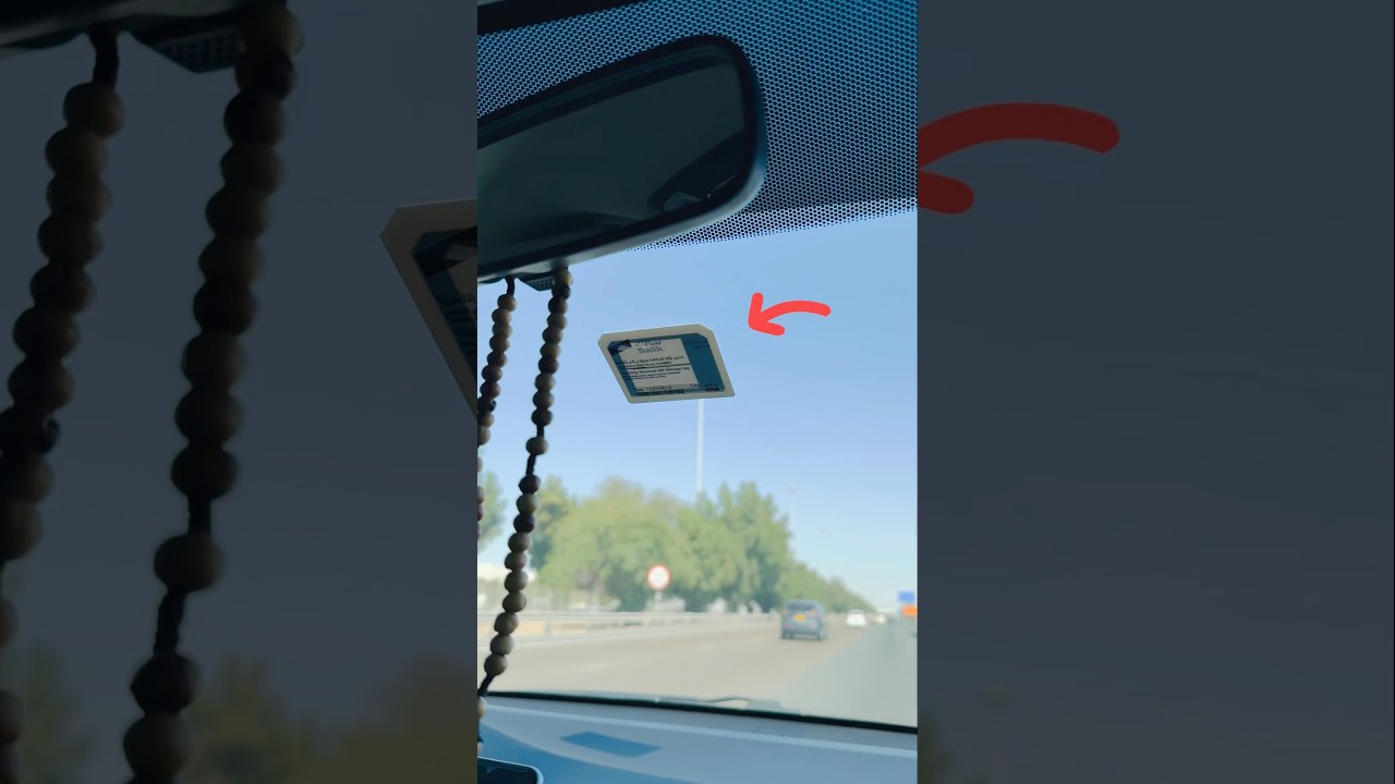 Where to stick the Salik Tag #uae #shorts #dubai