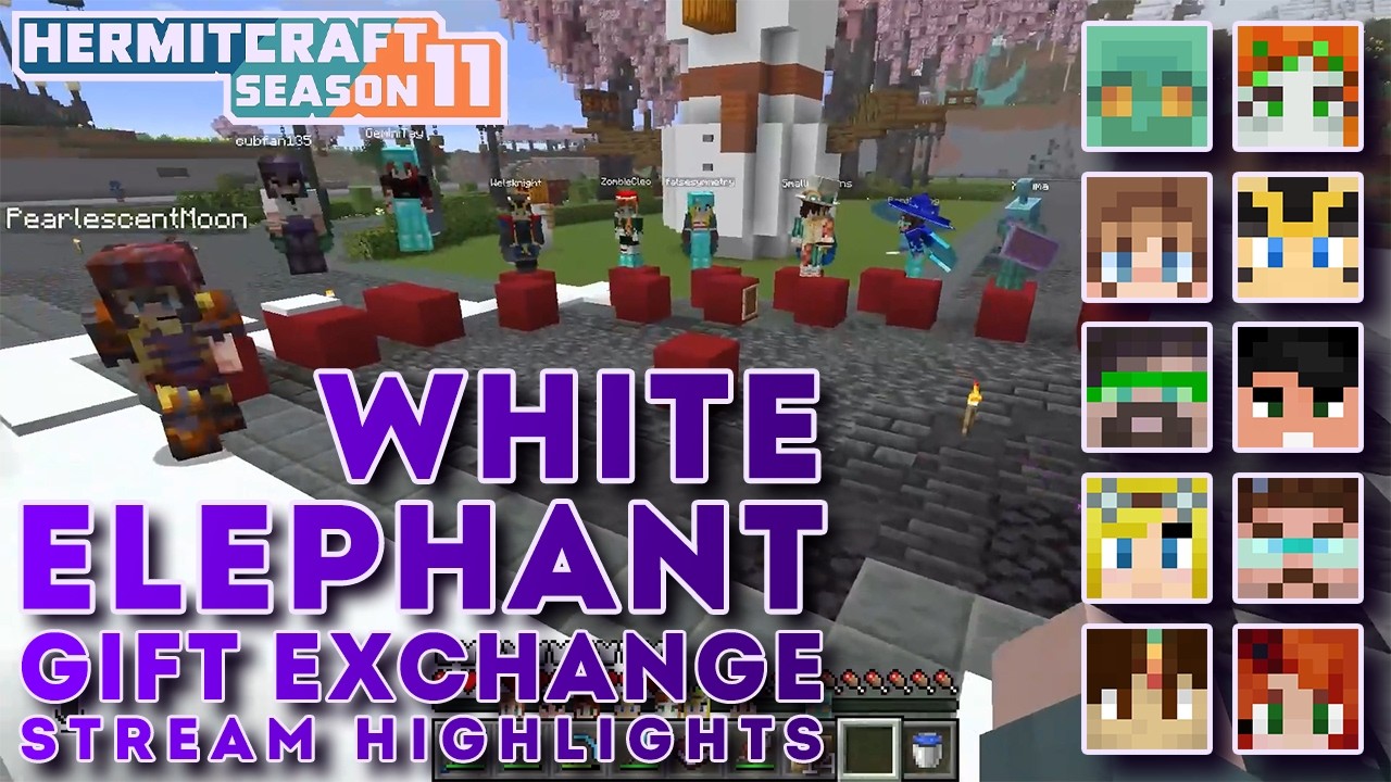 White Elephant (Dirty Santa) | Christmas Gift Exchange | Stream Clips | Hermitcraft Season 11