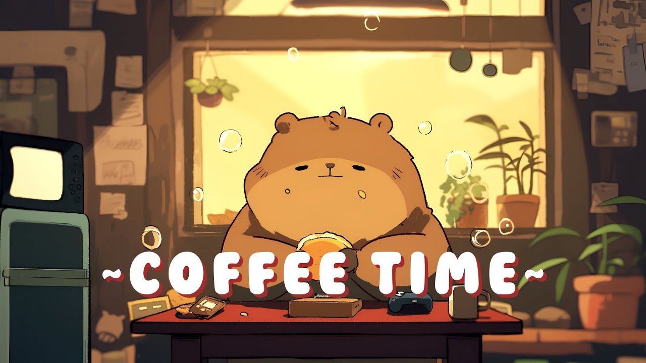 [60 Minutes] Capybara Lofi Music Station - Peaceful Music for Your Soul ~ Zen Moments ~ 🌸 ☕ | Non...
