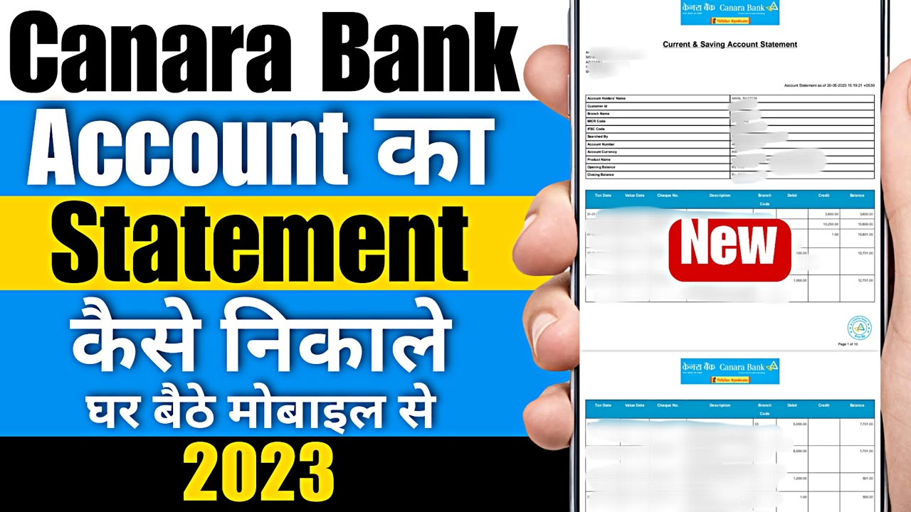Canara Bank Ka Statement Kaise Nikale 2023 | Canara Bank Statement Pdf Download