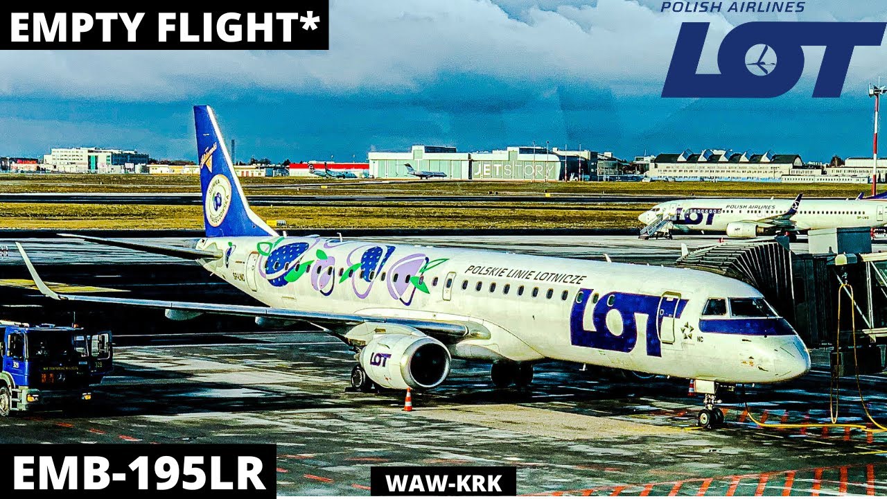 [FHD] TRIP REPORT | Empty LOT Polish Airlines flight :/ | Embraer ERJ-195LR | Warsaw🇵🇱- Kraków🇵🇱