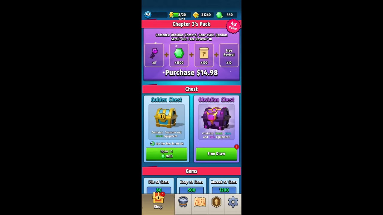 Archero Chest Opening (NOT BAD!)