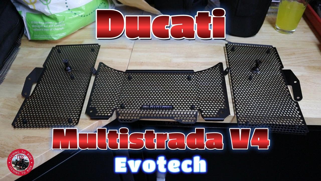 How to fit Evotech radiator and oil cooler guards on a 2022 Ducati Multistrada V4 S.