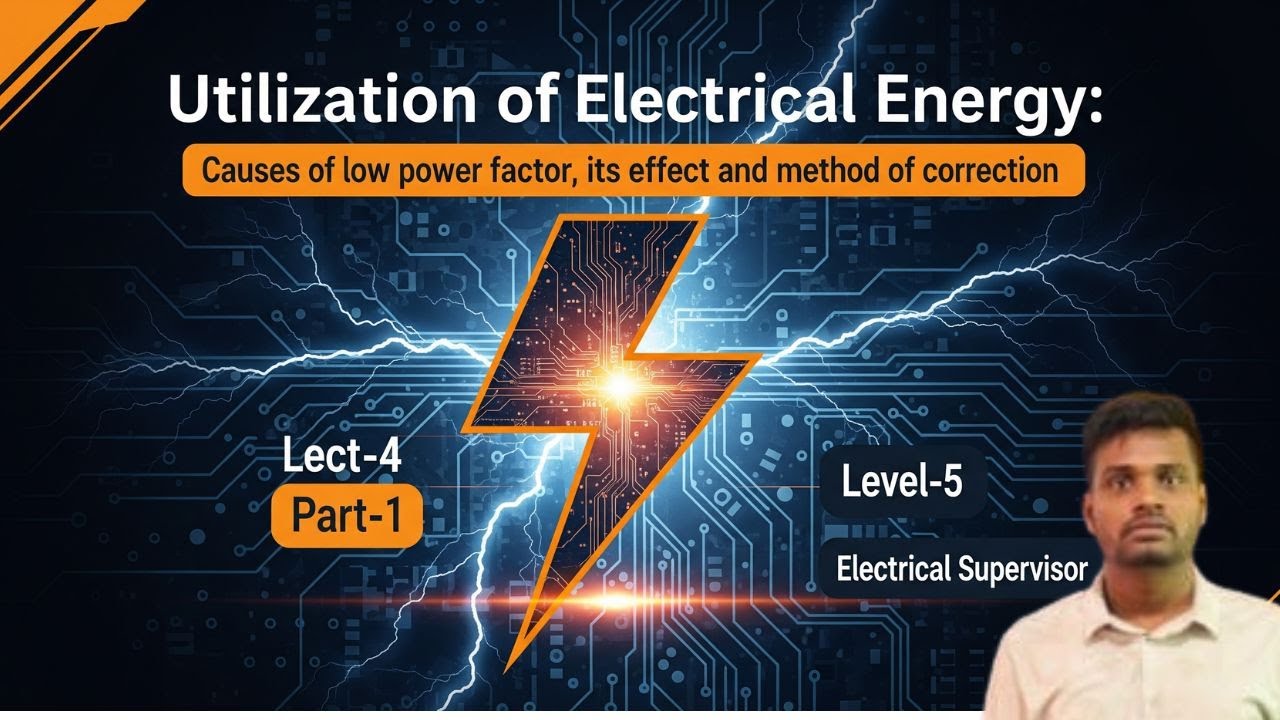 Lect4 Utilization of Electrical Energy:Causes of low powerfactor its effect and method of correction