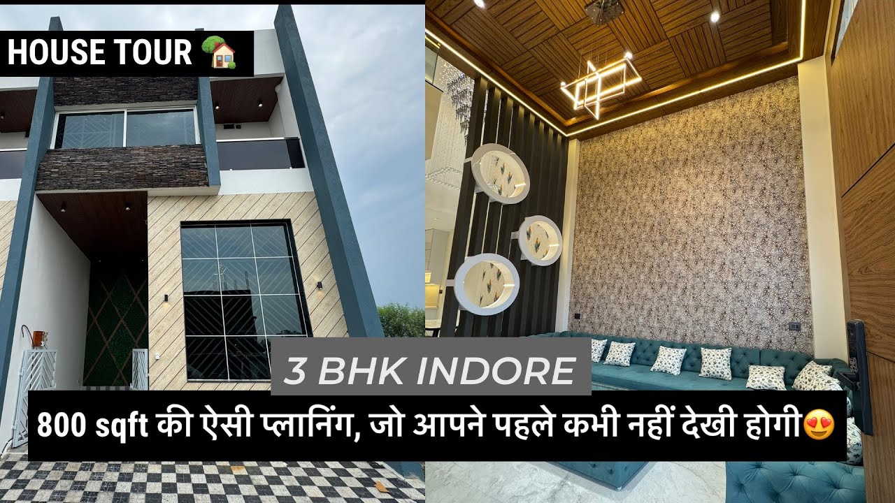 V221 | 20 x 40 sqft house plan | 3 BHK semi furnished bungalow for sale in indore 