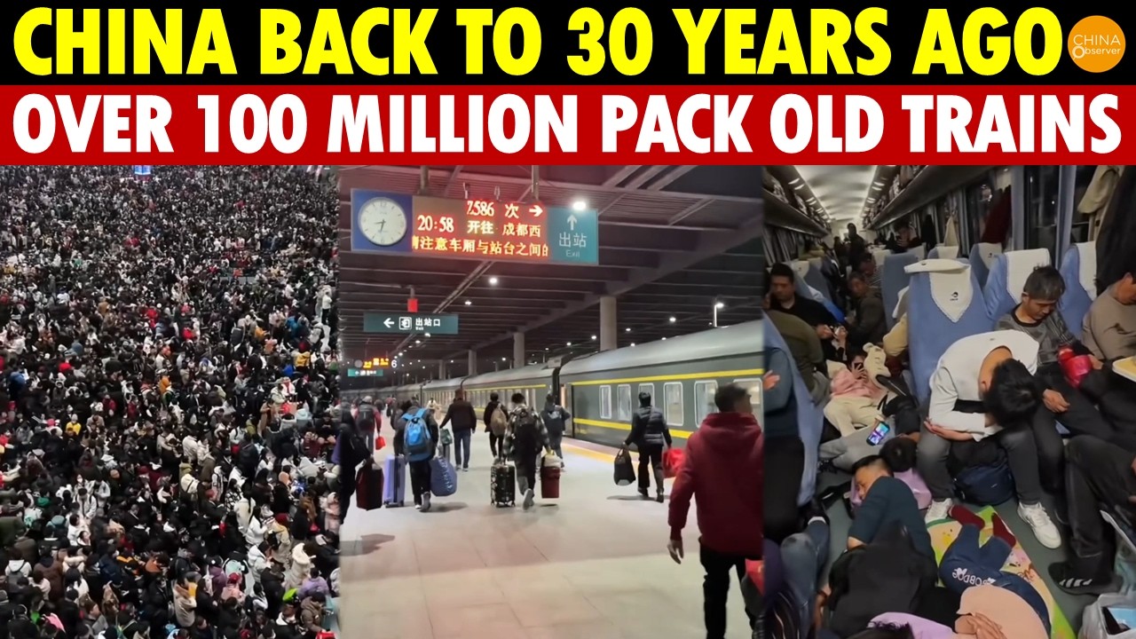 China Back to 30 Years Ago Overnight, High-Speed Trains Empty, Over 100 Million Pack Old Trains