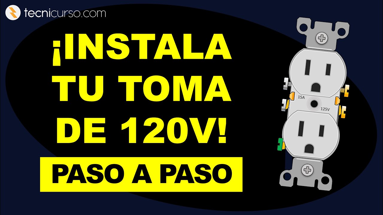 Como instalar un tomacorriente de 120 voltios AC paso a paso | Electricidad residencial básica