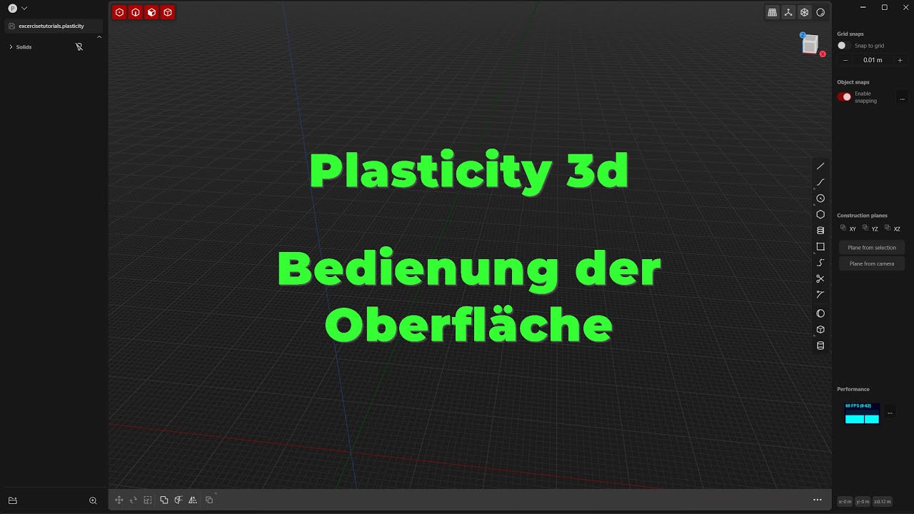 Plasticity3d | Bedienung der Oberfläche