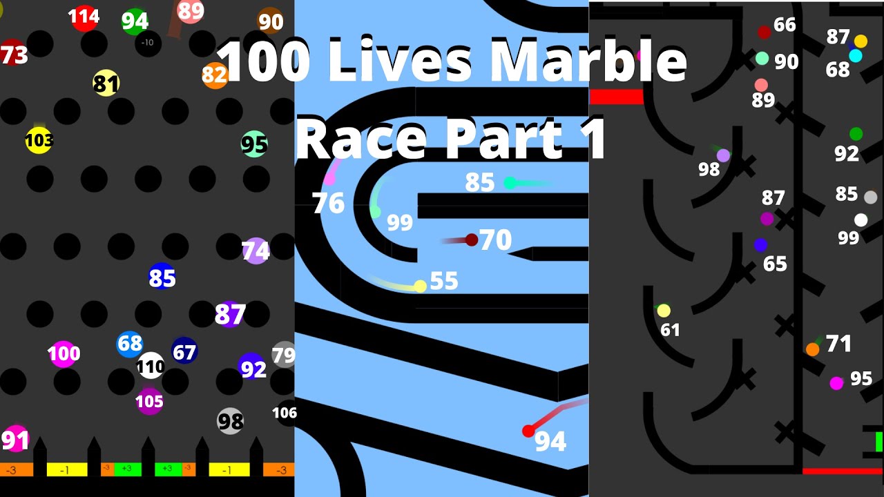 The 100 Lives Marble Race Part 1!