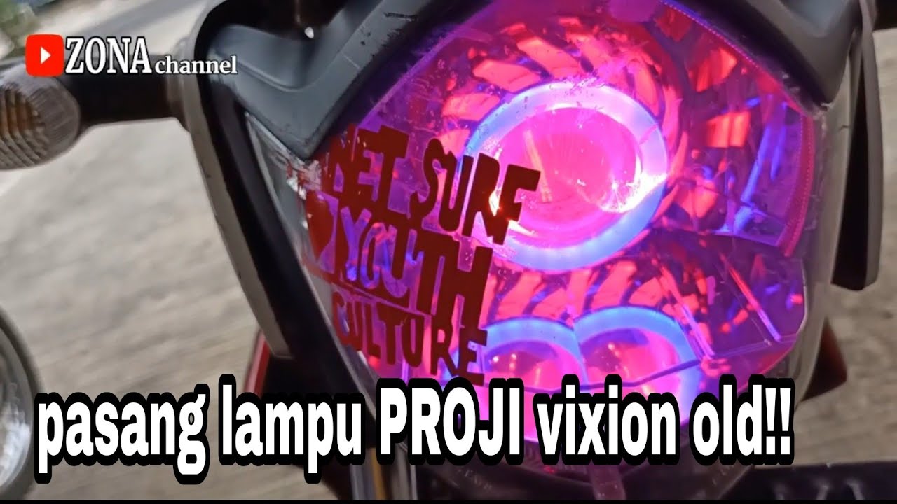 PASANG LAMPU PROJI VIXION OLD!! ga coak reflektor. @zonachannel87
