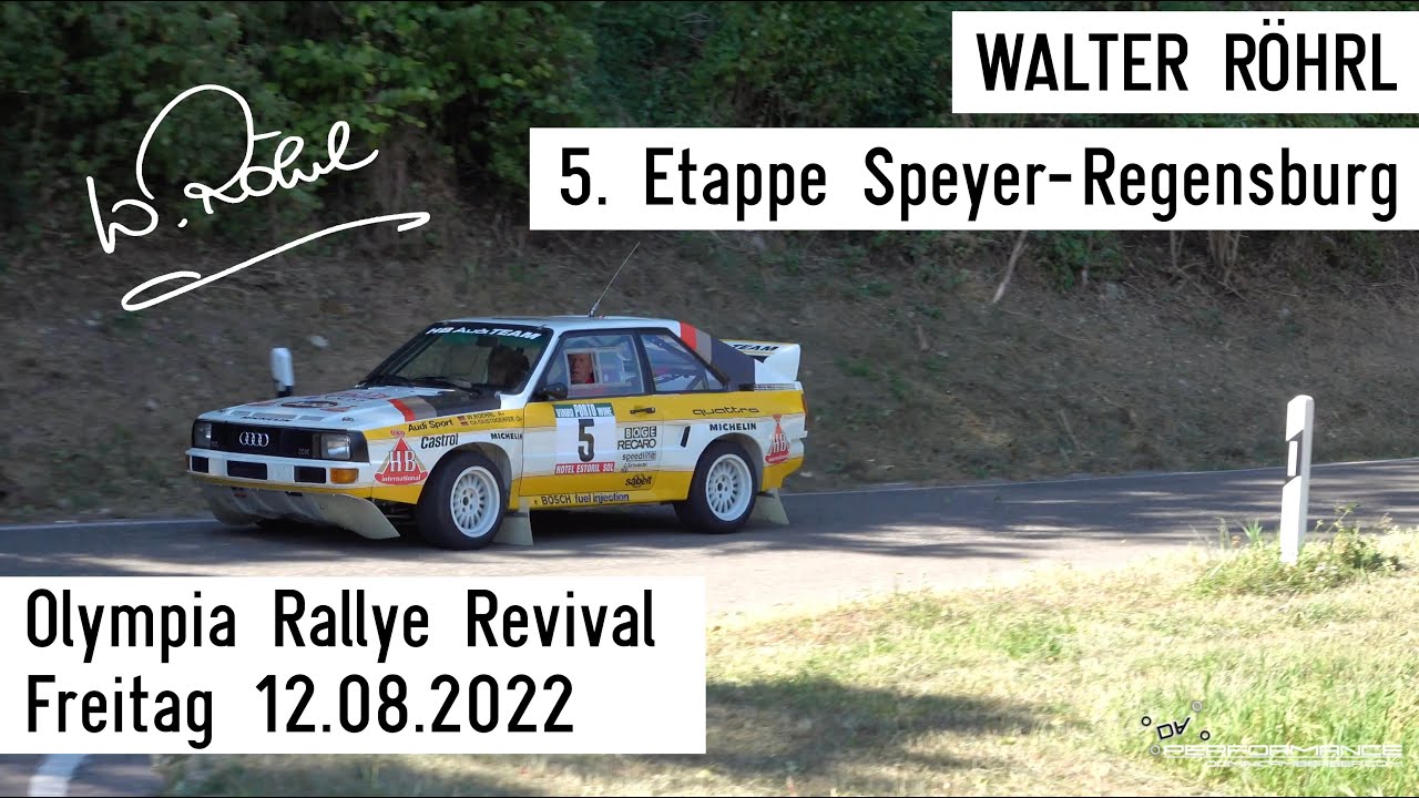 Walter Röhrl Olympia Rallye Revival 2022 Freitag 12.08.2022 5. Etappe