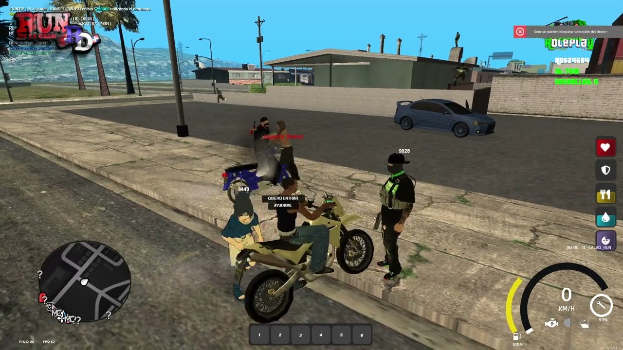 LE DOY PROBLEMA A LA RUN GANGS EN UNA CUENTA NUEVA 💔 RUN ROLEPLAY