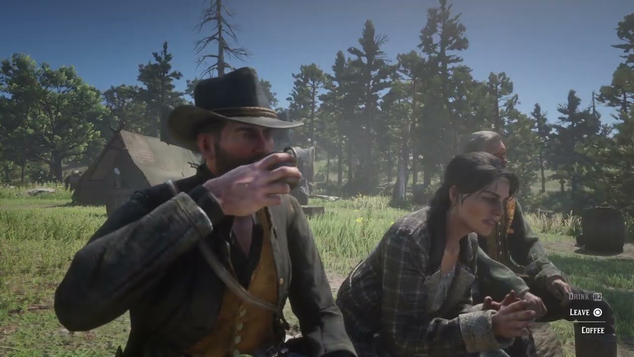 RDR2 | Horseshoe Overlook | ARTHUR: afternooning in camp chatter | cinegame | Fizz@ [PLAY]