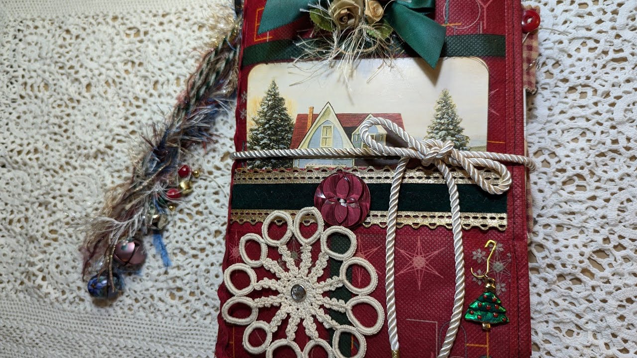 Junk Journal Flip Through of Vintage Vibe Handmade Christmas Journal