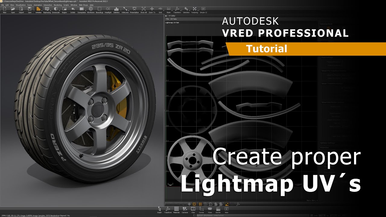 Autodesk VRED - Tutorial - Create proper Lightmap UV´s
