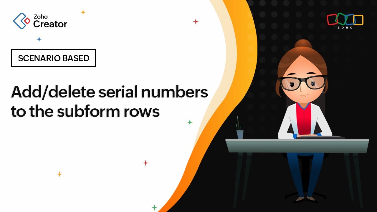 How to automatically add serial numbers to subform rows in Zoho Creator?