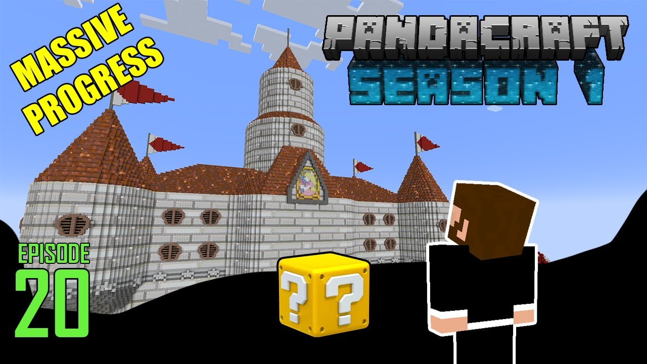 Epic Terraforming of Peach's Castle in Minecraft - Pandacraft 1 ep 20