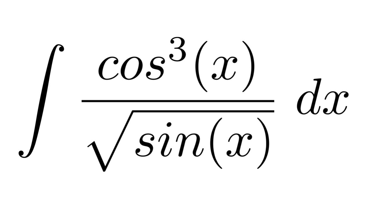 Integral of cos^3(x)/sqrt(sin(x)) (substitution)