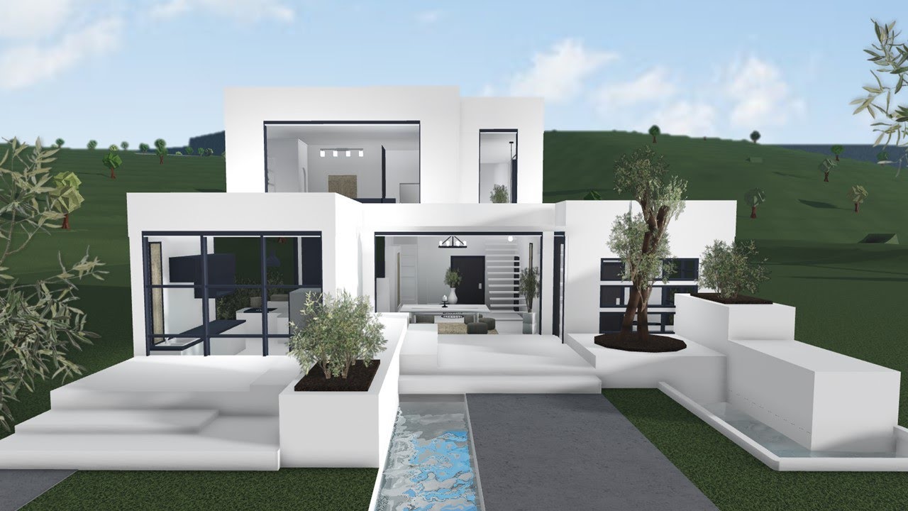 BLOXBURG: blanco mini modern mansion 186k | Leqhhx