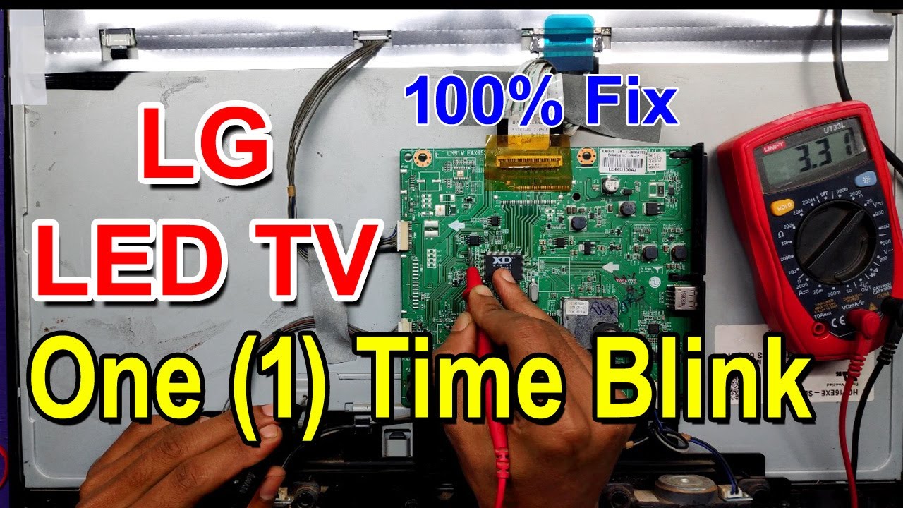 LG Led Tv One Time Blinking || lg led tv one blink problem solution