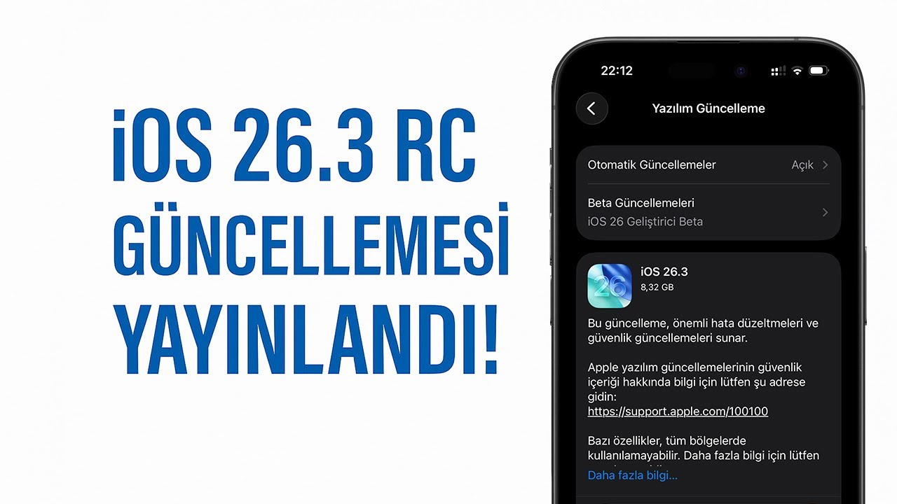 iOS 26.3 RC G&uuml;ncellemesi Yayınlandı! Yenilikler ve Performans Testi