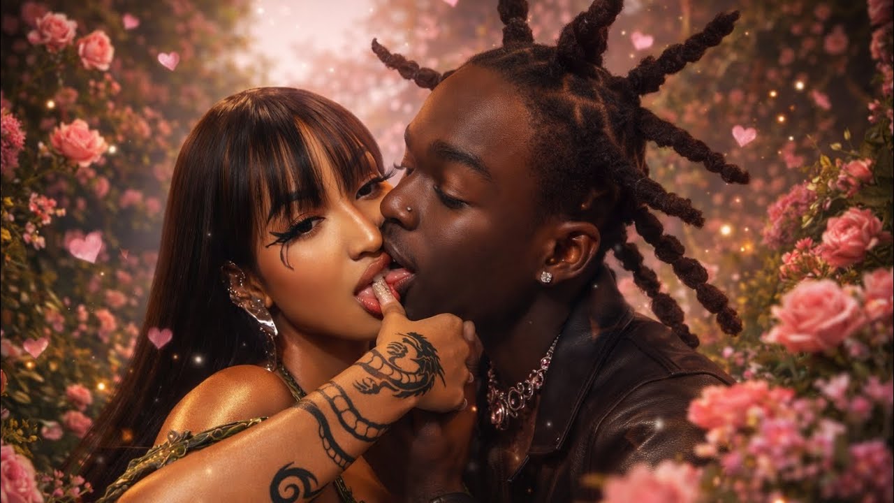 Shenseea x Rema - 💋Kiss  me slowly (Official Lyrics Video)