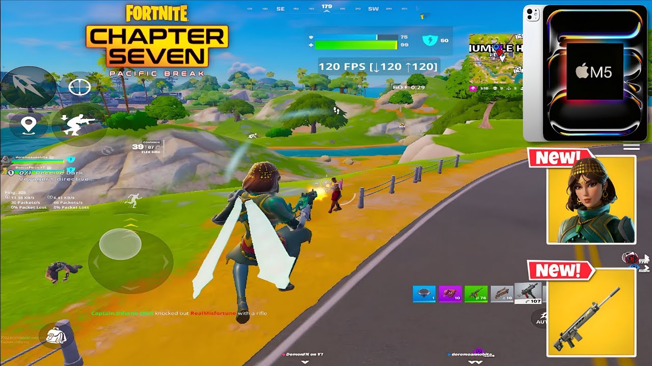 iPad Pro M5 120 FPS Fortnite Mobile Gameplay *HIGH KILL WIN Gameplay Full Game FORTNITE Chapter 7*