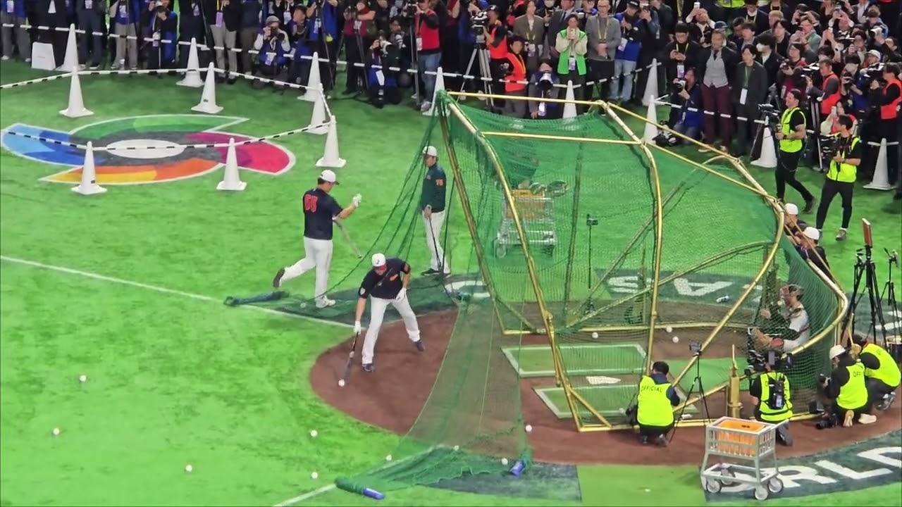 2026/3/6-WBC中日戰，大谷翔平賽前打擊練習