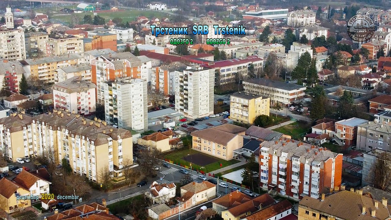 TRSTENIK – ODOZGO 2; sa DJI mini 2 među oblacima nad gradom. Trstenik SRB, 31. dec 2020.