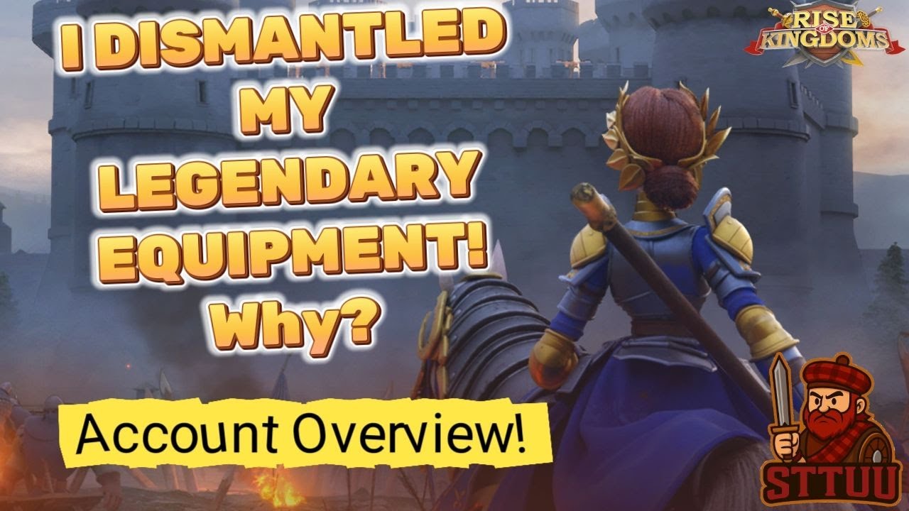Dismantling Legendary Gear | Account Overview + Massive Crit Luck! (Rise of Kingdoms)