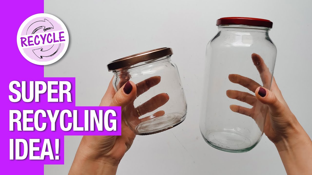 2 очень стильных идеи переработки со стеклянной банкой! ♻️