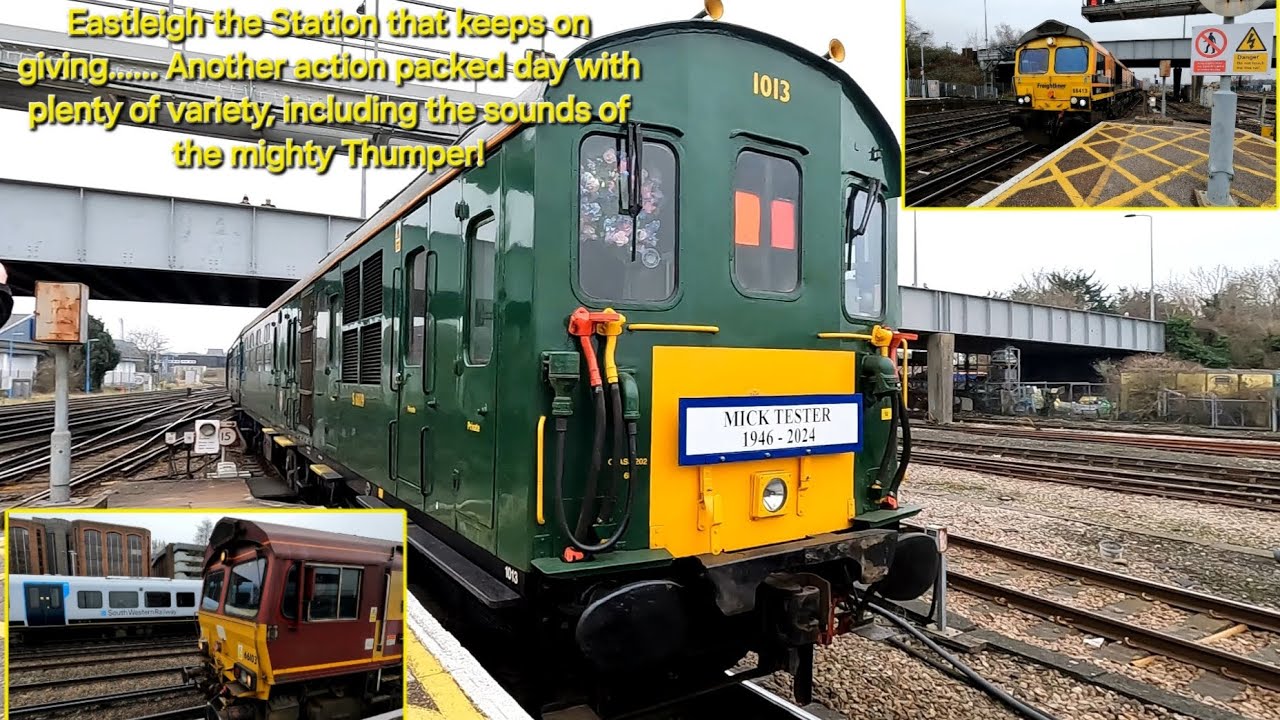 Eastleigh Station just got louder with the sounds of a Thumper!  A busy day with plenty of action...