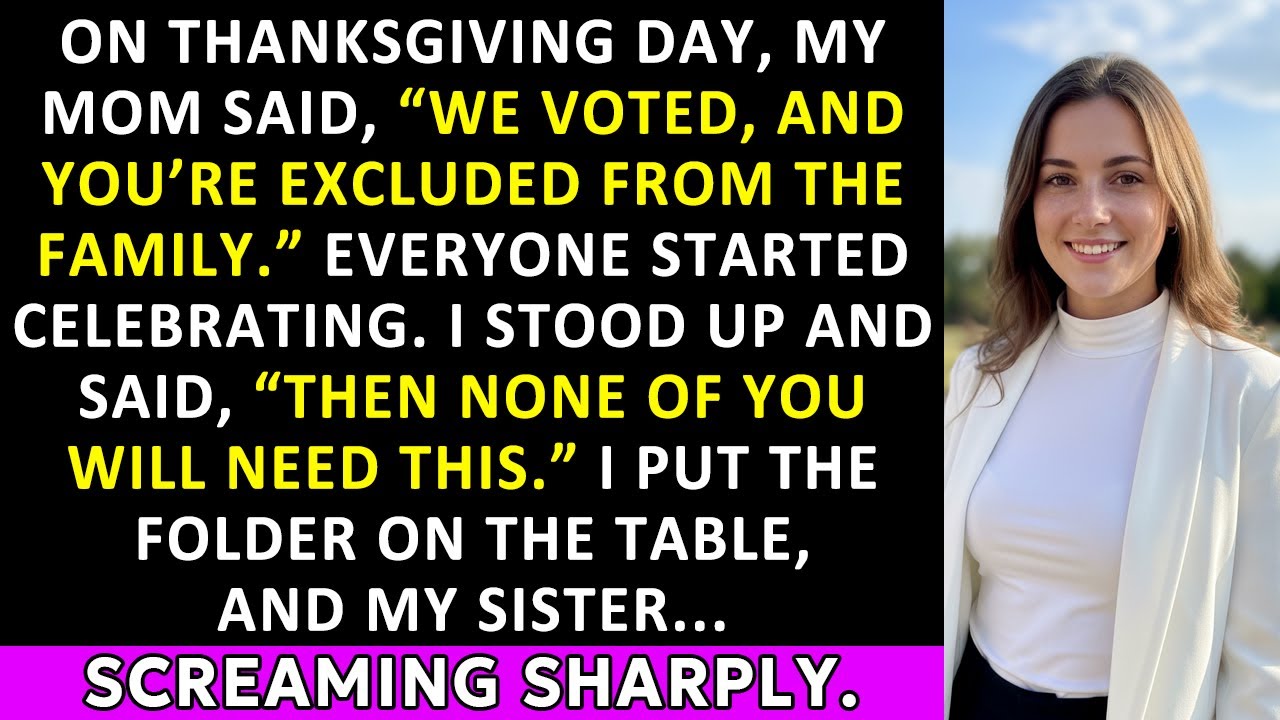 On Thanksgiving Day, my family voted me out of the family. I stood up and said…