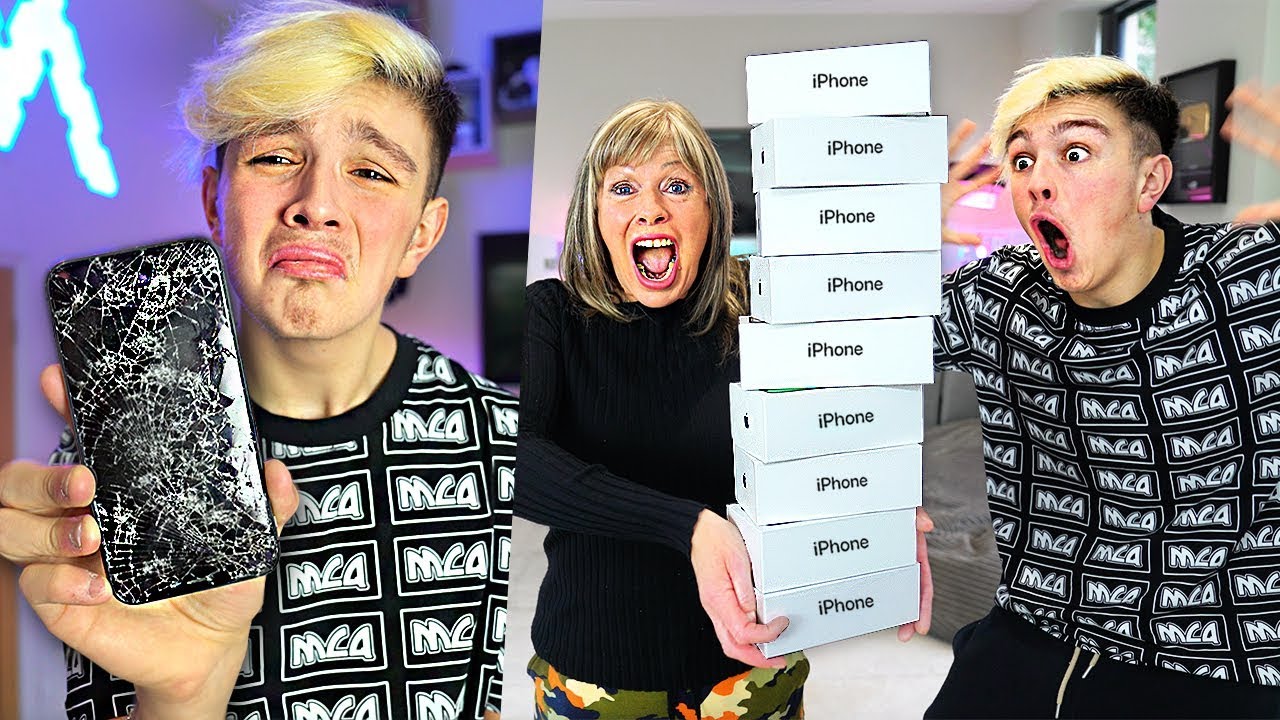 Destroying Morgz iPhone & Buying Him 100 New Ones... ($100,000)